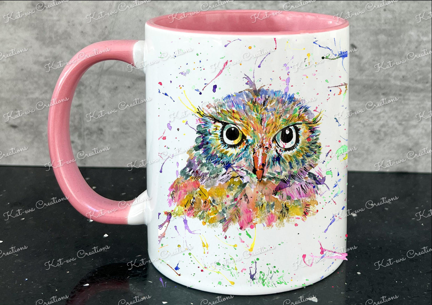 owl mug. personalised owl cup. Ideal for birthday or christmas gift. Secret santa present or stocking filler