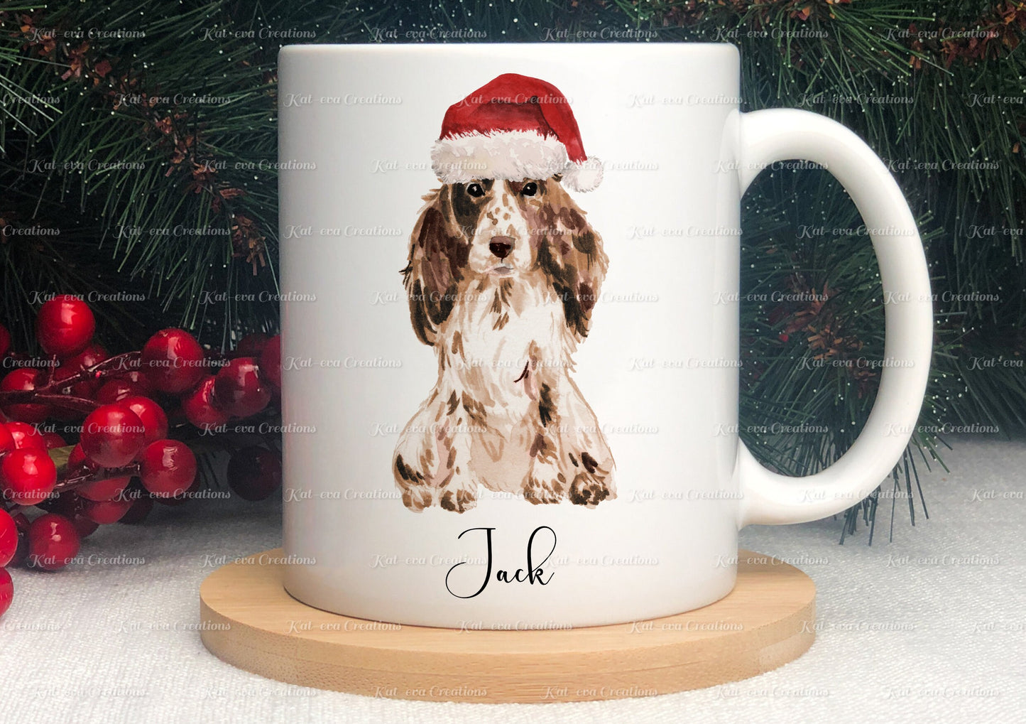 Christmas dog mug. Personalised Christmas mug. Choice of dog breeds. Ideal christmas gift, stocking filler or secret santa present