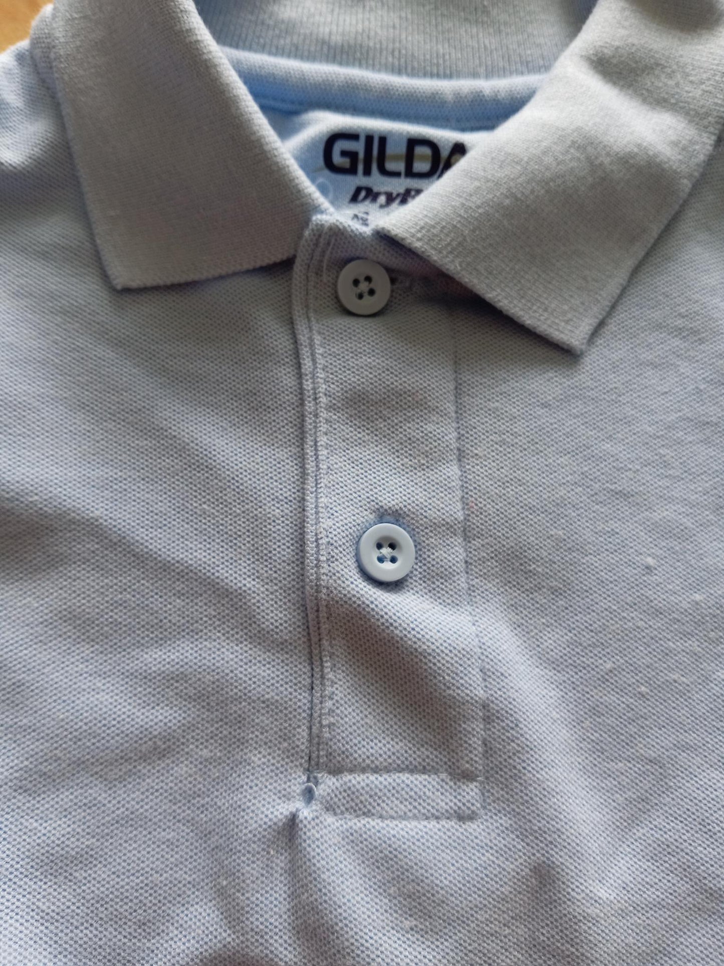 Pale blue polos