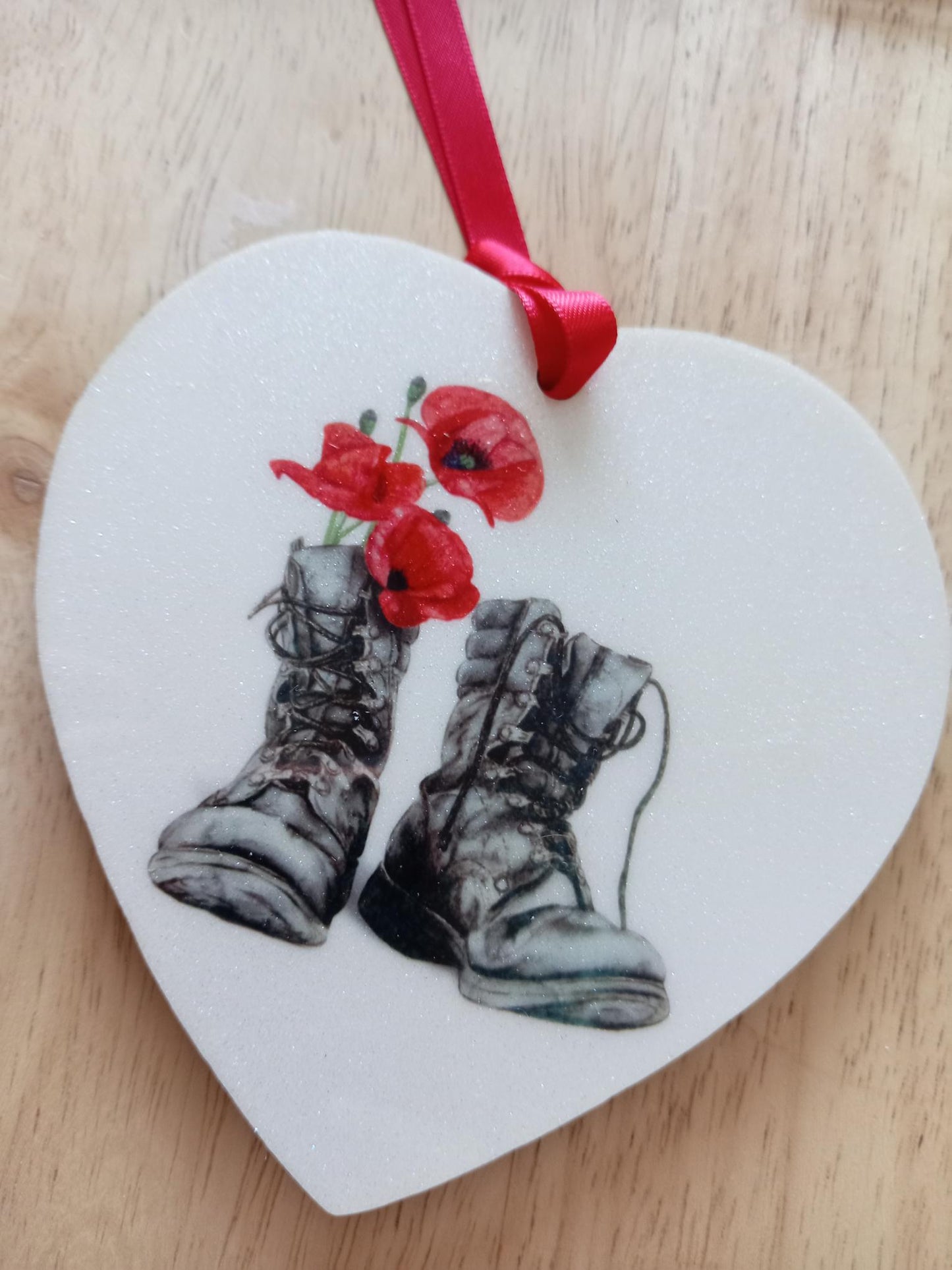 poppy army boot decoration