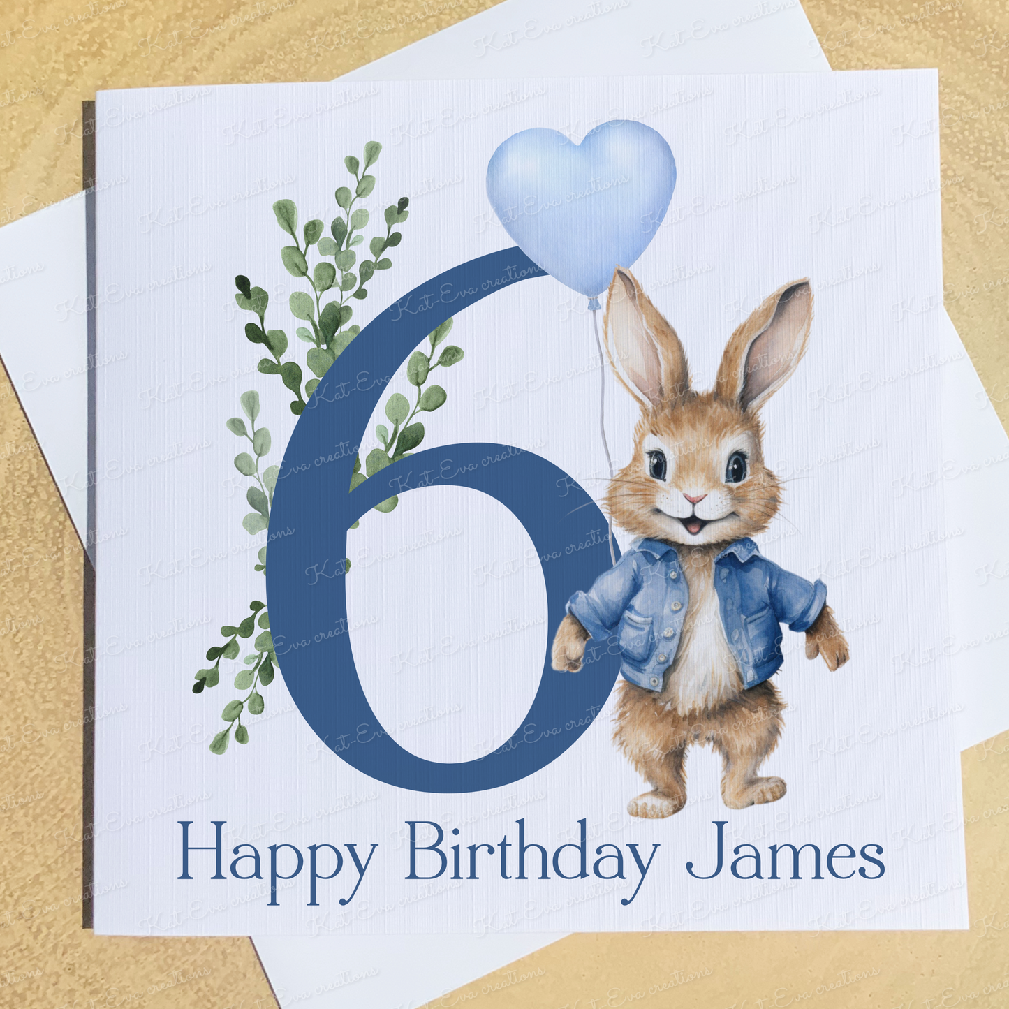 rabbit birthday card