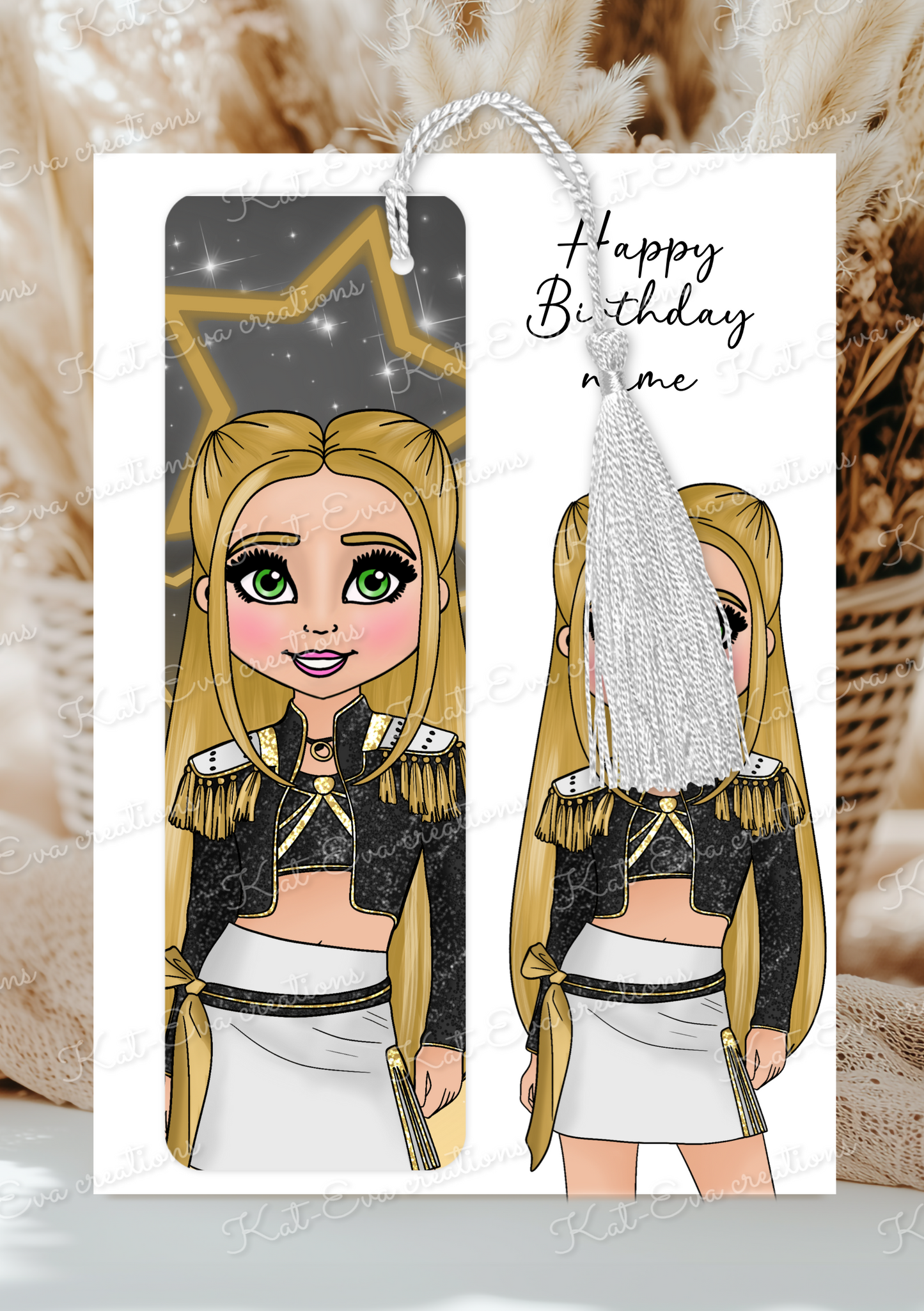 pop personalised bookmark and card