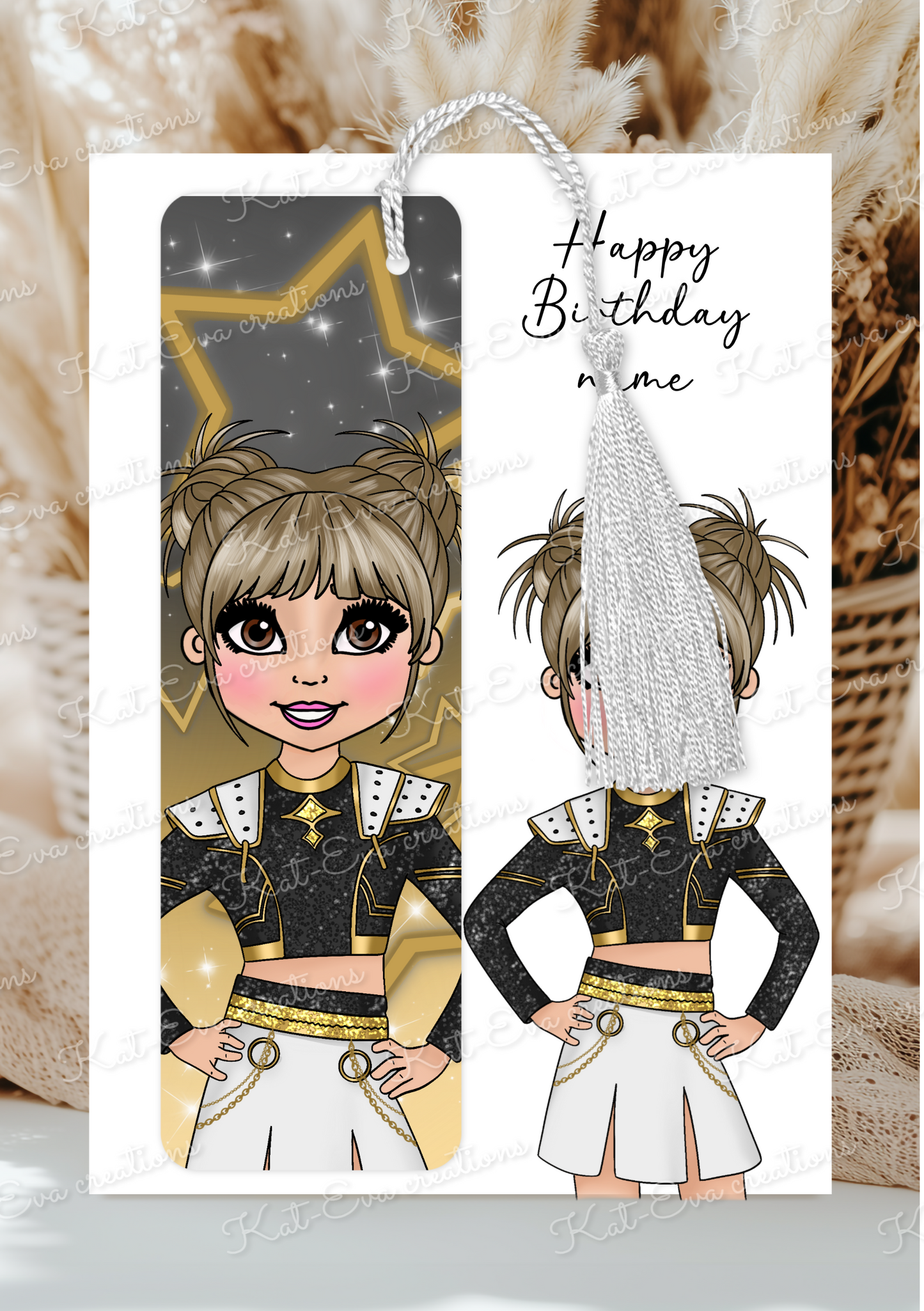 pop personalised bookmark and card