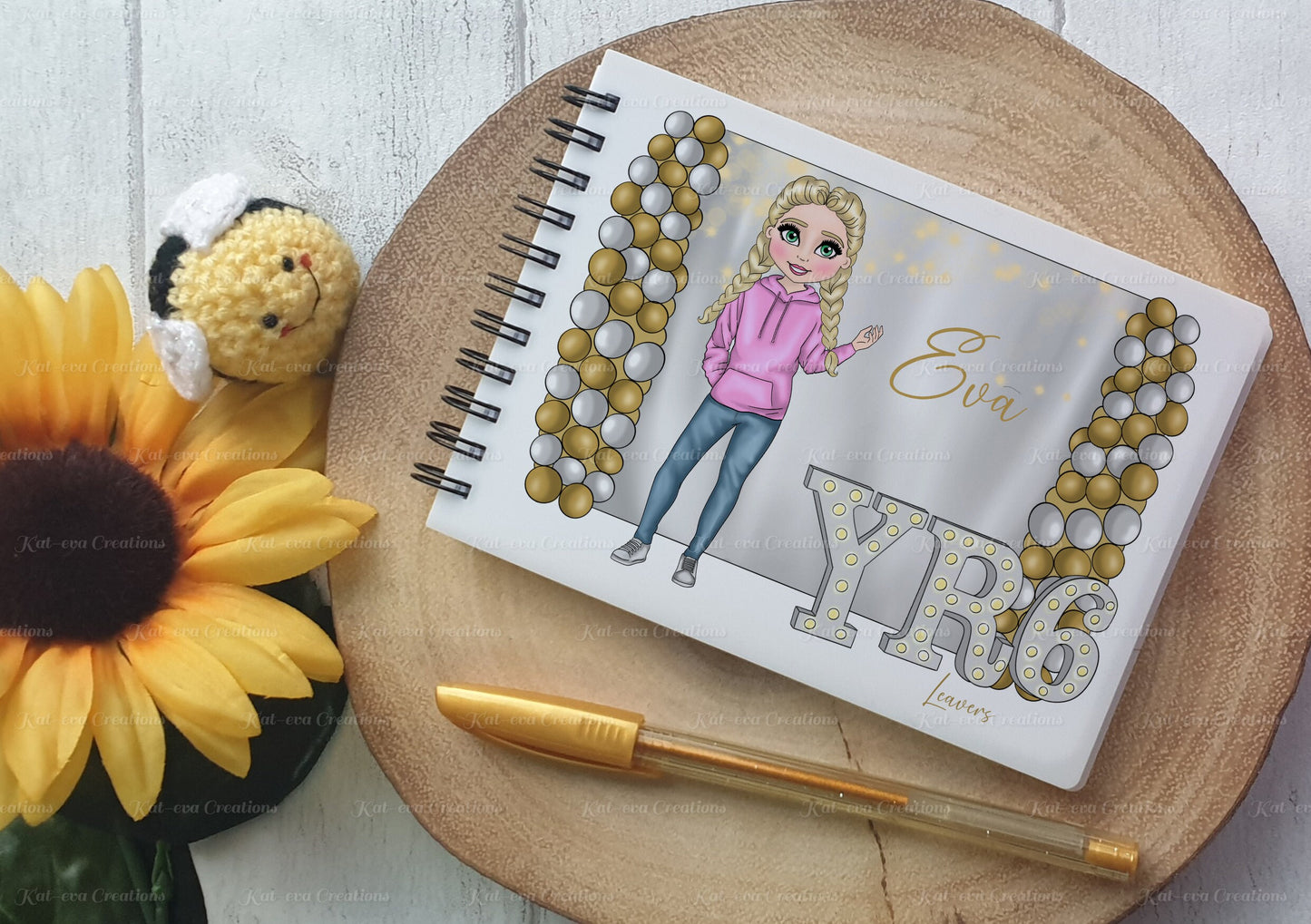 Personalised leavers book. Class of 2024 a6 notebook. ideal for nursery, primary or secondary school leavers.