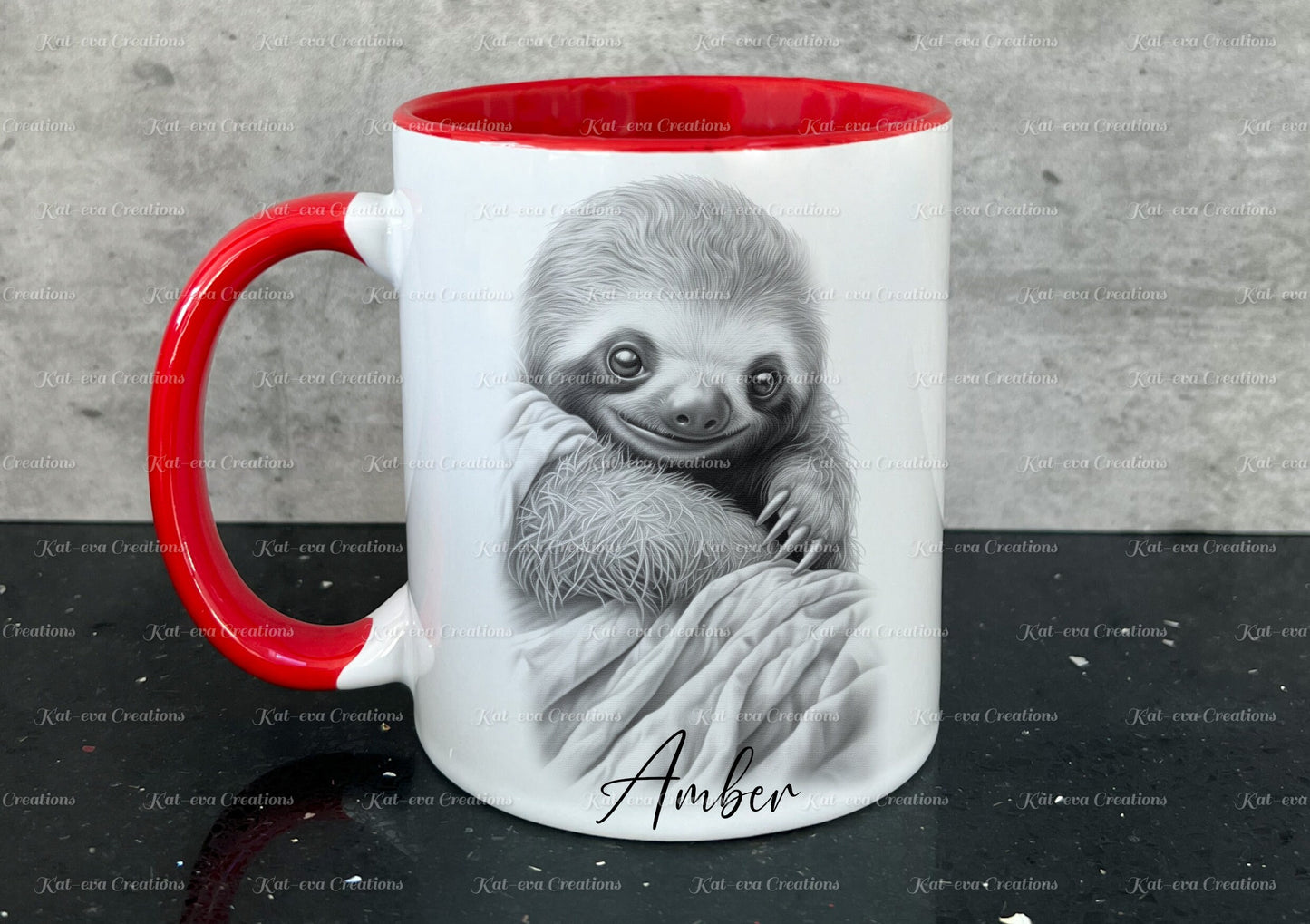 Sloth mug. Personalised baby sloth cup. Ideal gift for Christmas. Birthday, secret santa or stocking filler. wildlife collection
