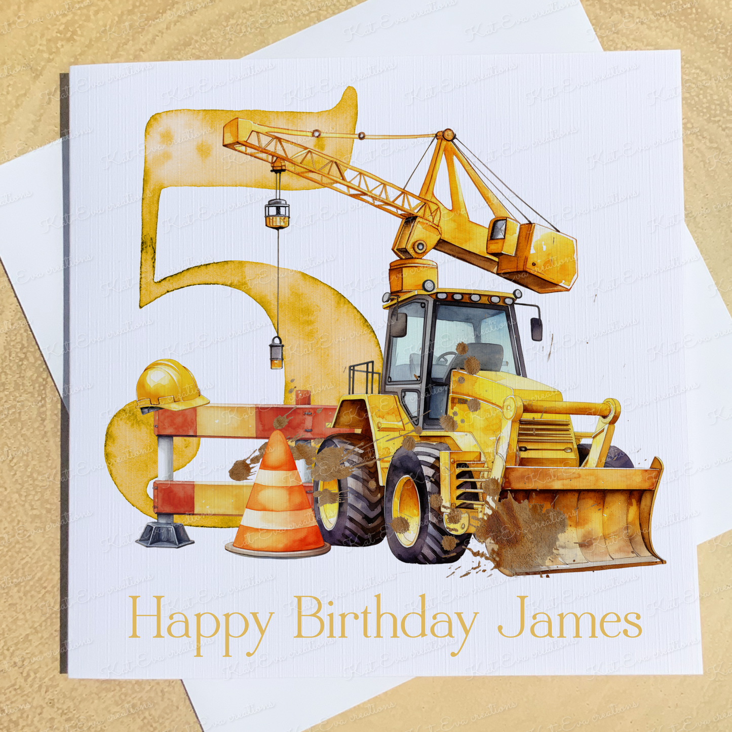 digger birthday card