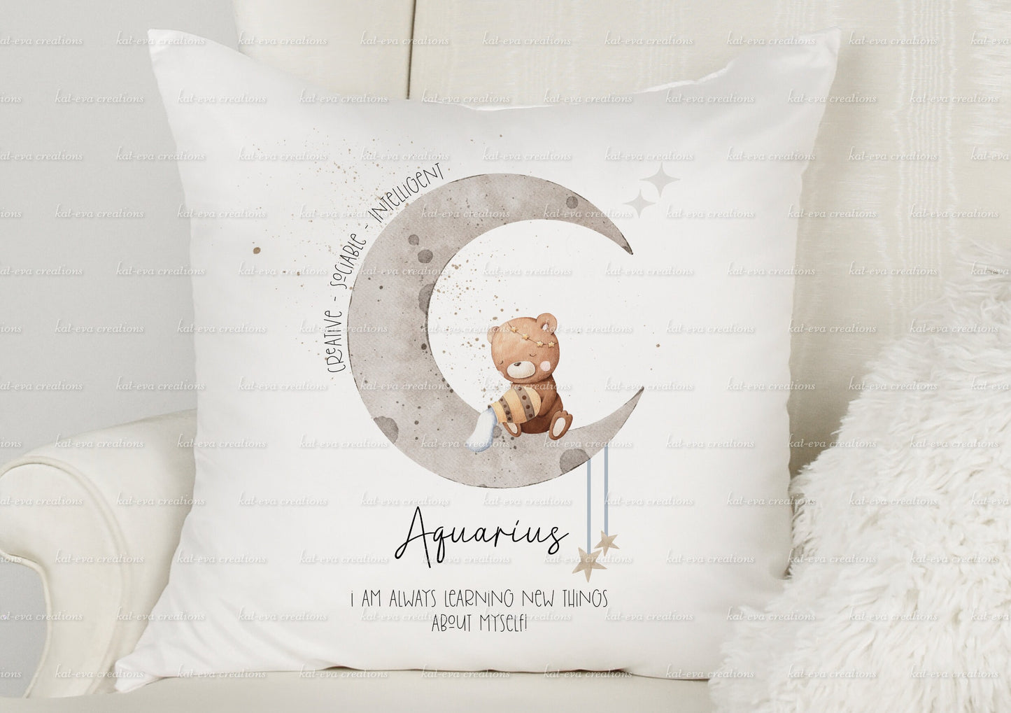 Zodiac cushion, personalised zodiac pillow. aquarius, pisces, aries, taurus, gemini, cancer, virgo, libra, scorpio, sagittarius, capricorn
