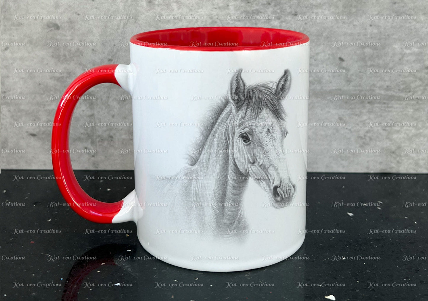 foal mug. Personalised sketch horse cup. Ideal gift for Christmas. Birthday, secret santa or stocking filler