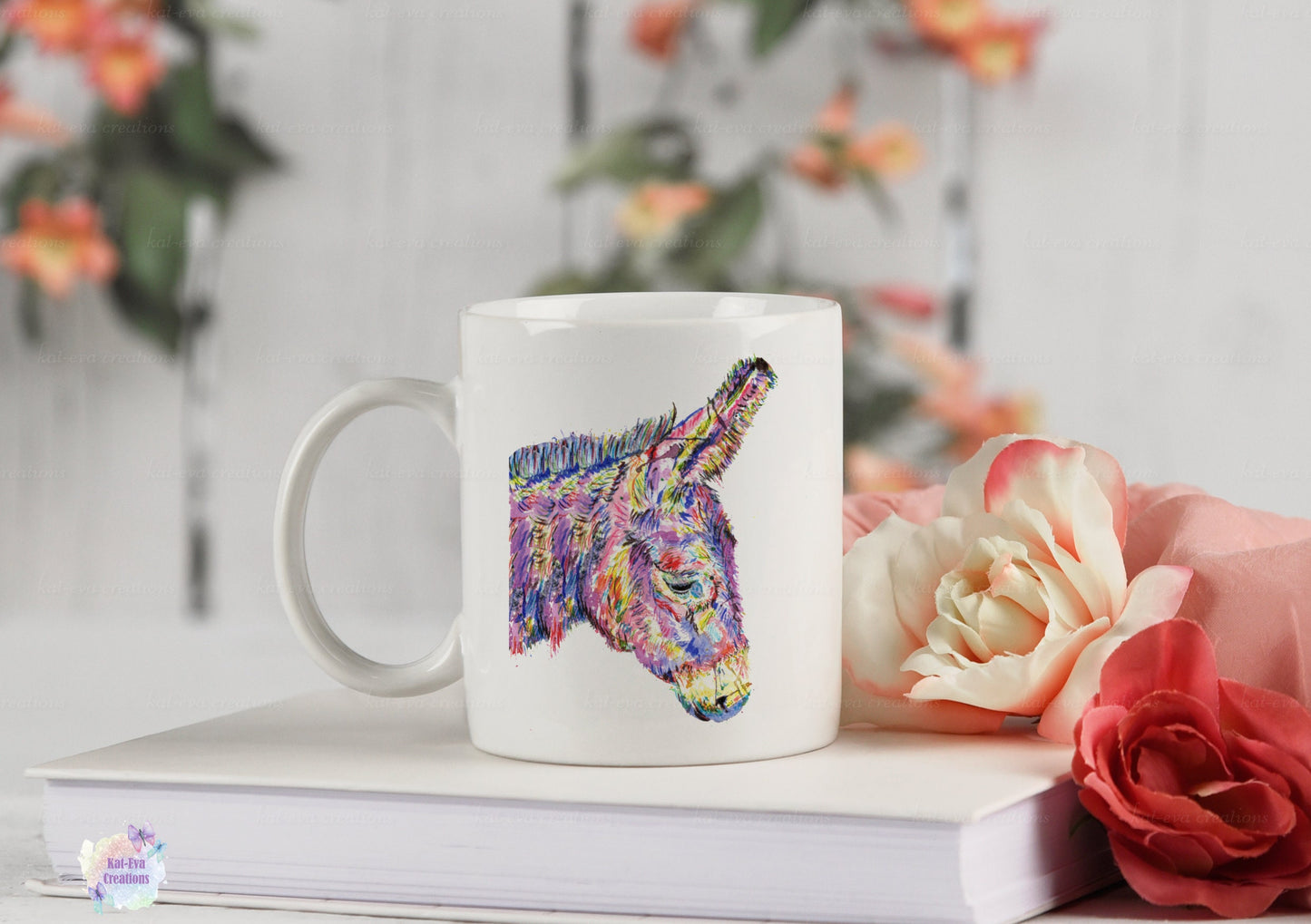 Personalised donkey mug. Ideal Birthday or Mothers day gift. Valentines or teacher present