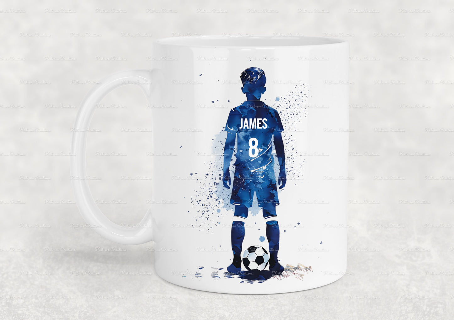Personalised football mug. ideal christmas or birthday gift. coach present