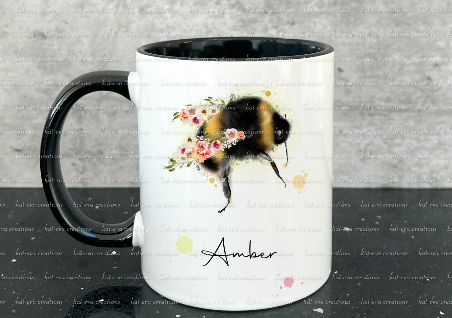 bee personalised mug