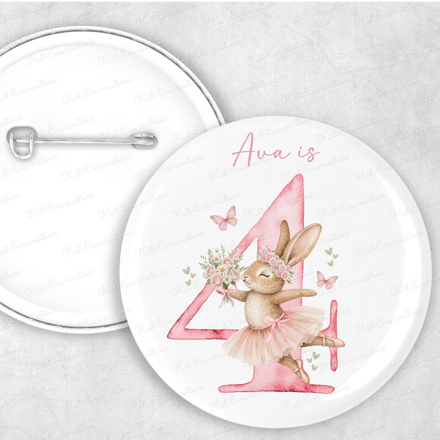 Bunny ballerina Birthday card