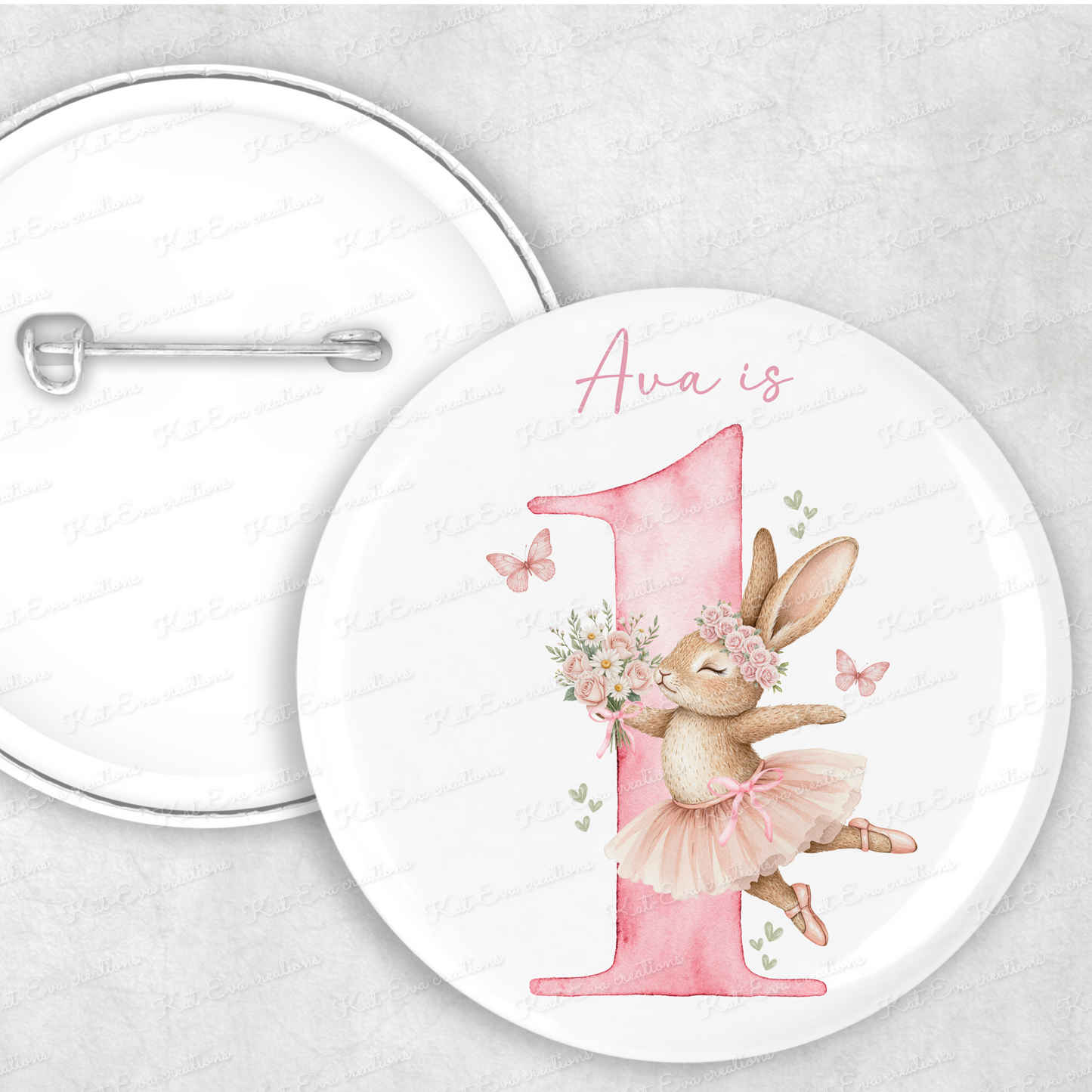 Bunny ballerina Birthday card