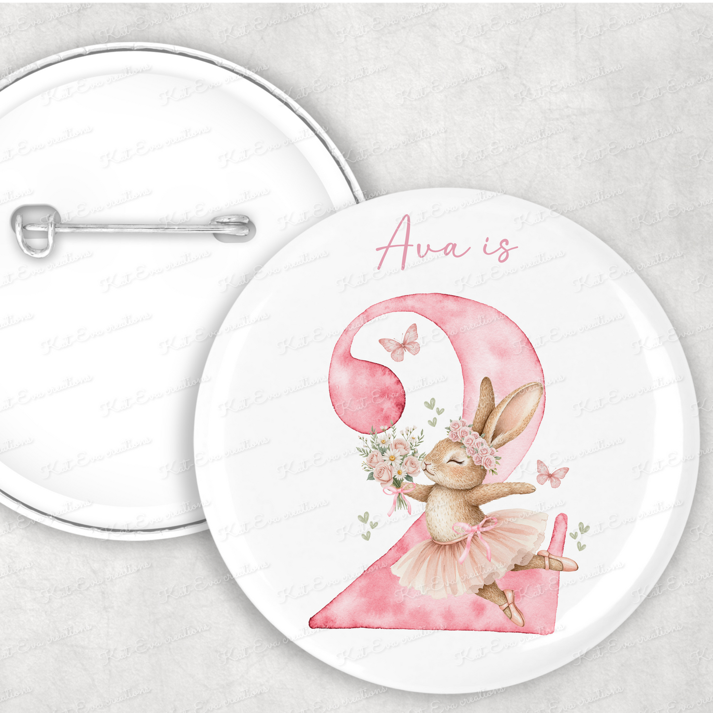 Bunny ballerina Birthday card