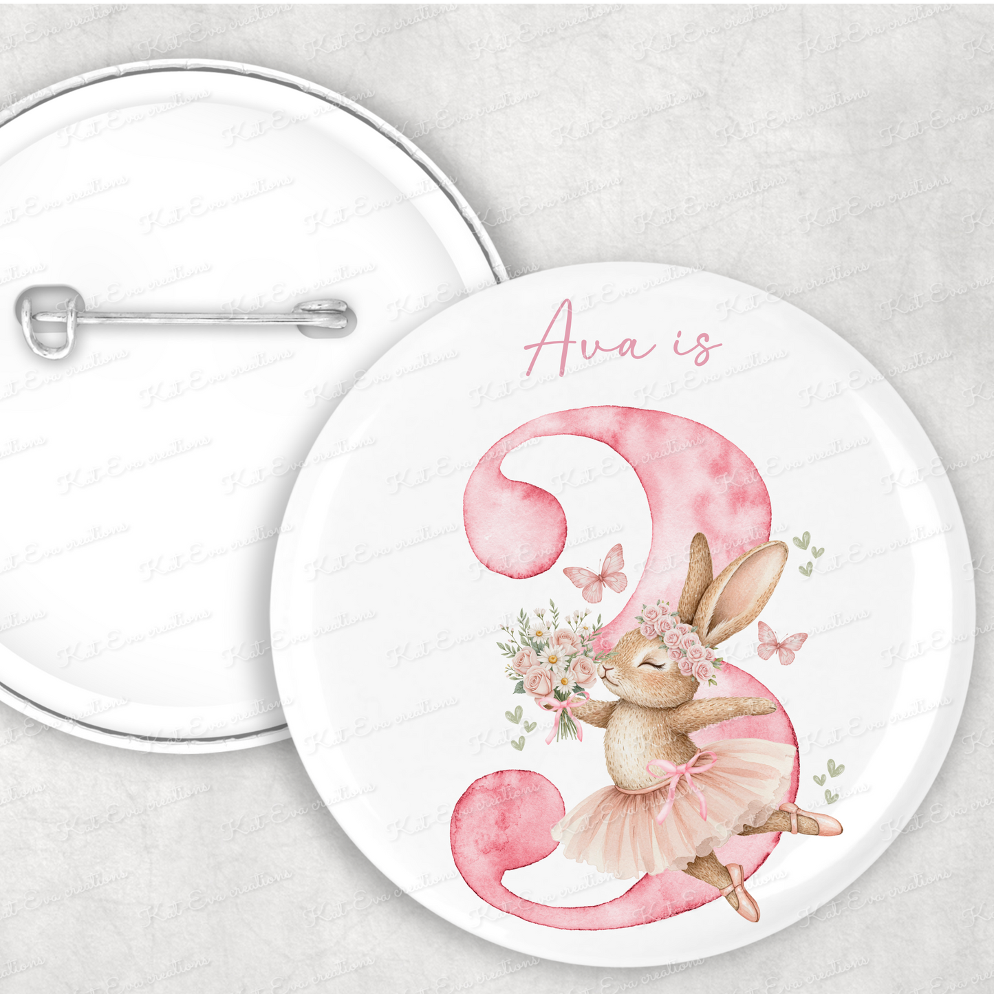 Bunny ballerina Birthday card