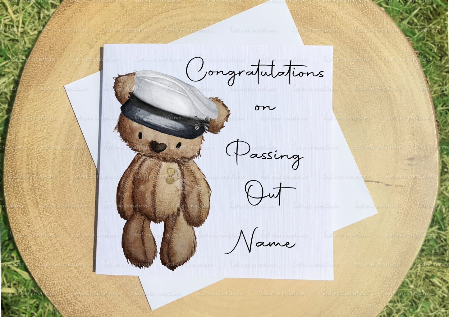Passing out card, Personalised navy card. Congratulations Royal navy passing out parade card