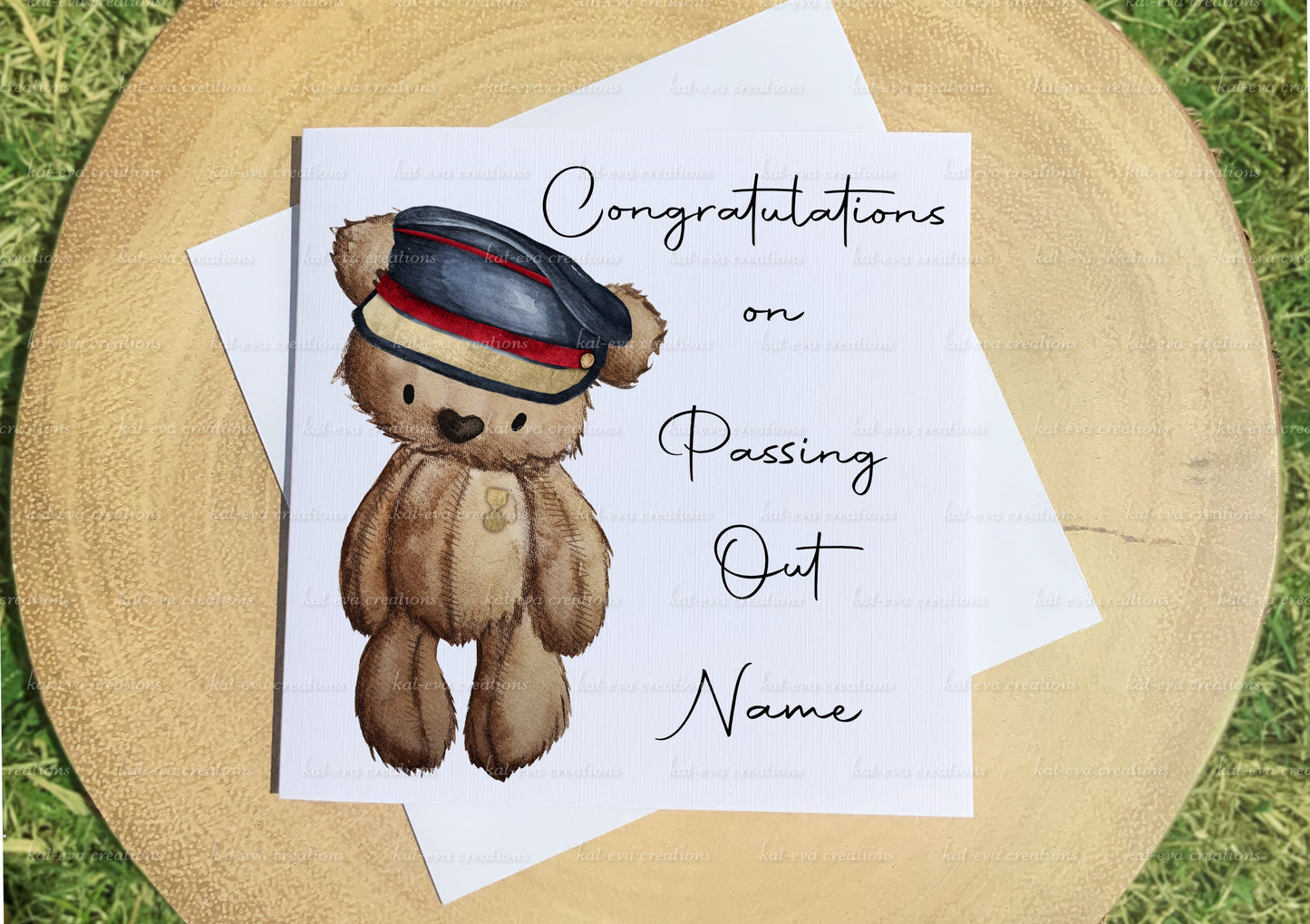 Passing out card, Personalised raf card. Congratulations Royal air force passing out parade card