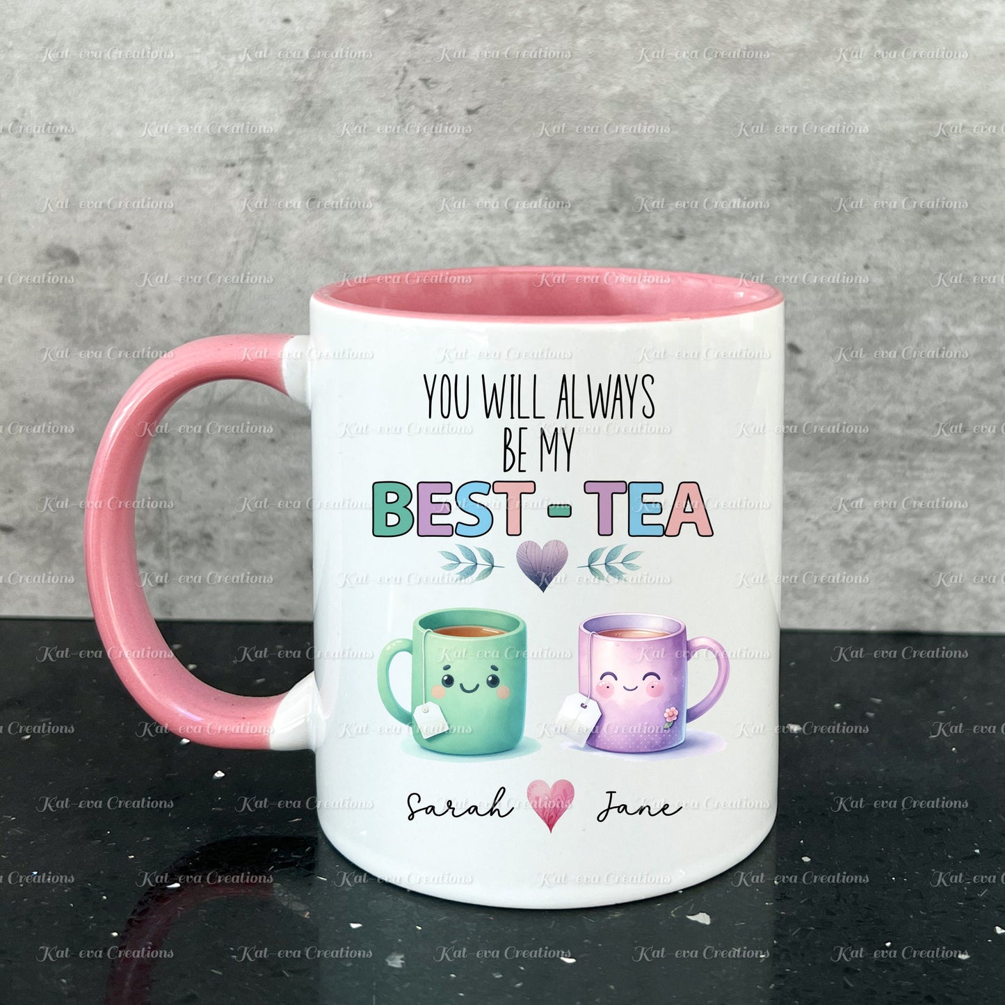 Best tea mug. Personalised bestie cup. Ideal Birthday gift