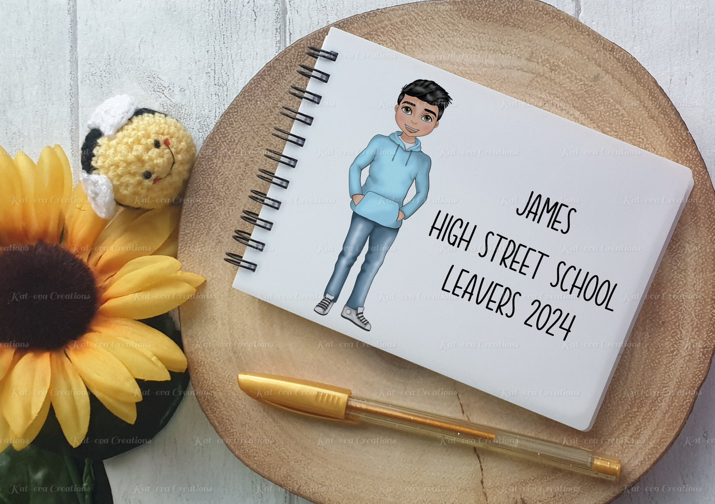 Personalised leavers book. Class of 2024 a6 notebook. ideal for nursery, primary or secondary school leavers.