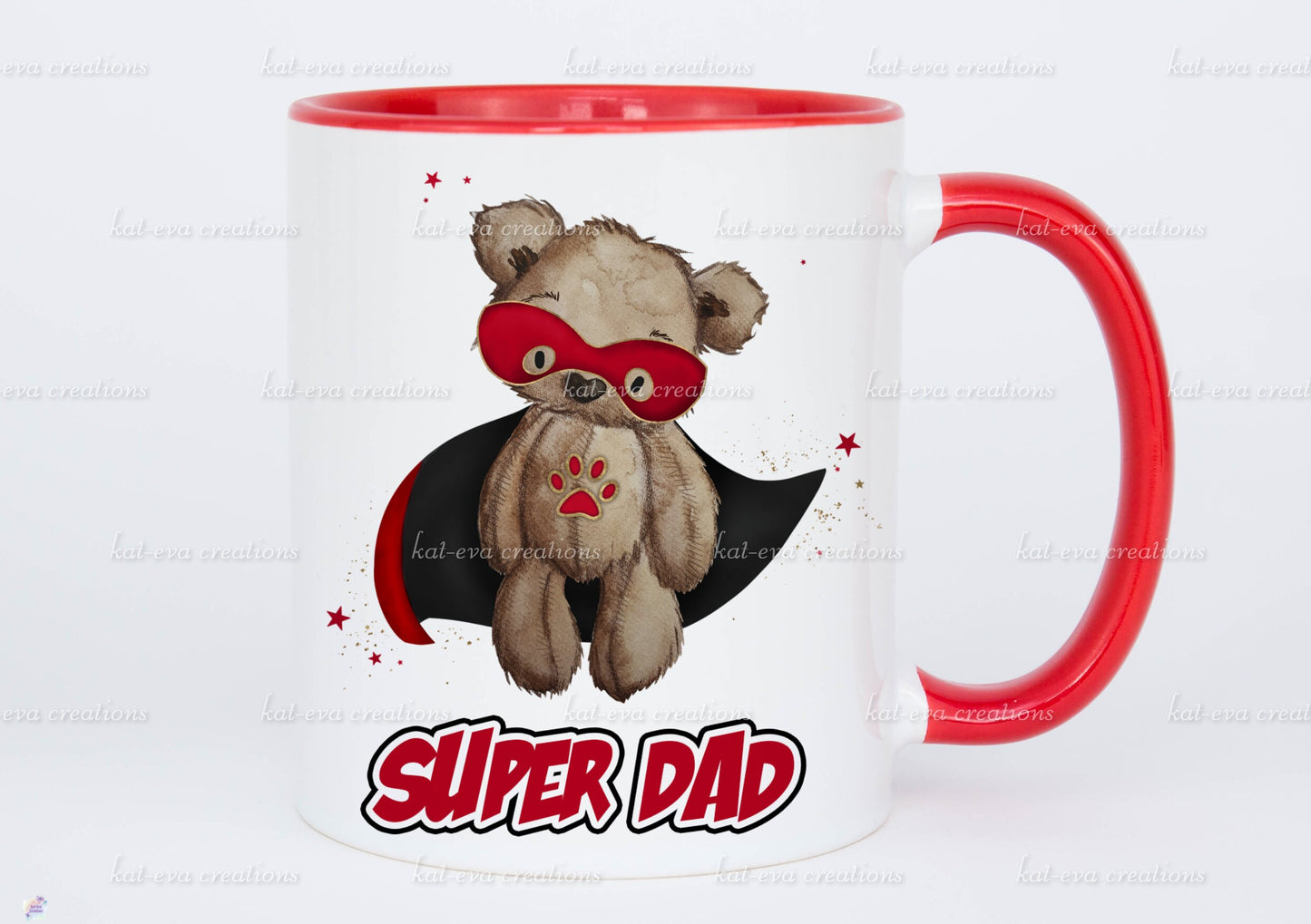 personalised fathers day mug, Super Dad, 11oz mug or mug and coaster set