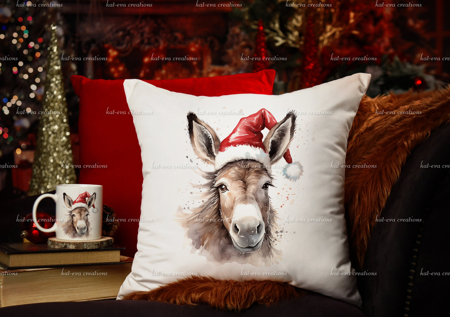 Donkey Mug, personalised Christmas donkey mug. Ideal Christmas gift. stocking filler or secret Santa present