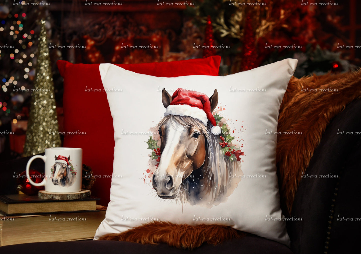 Horse Mug, personalised Christmas horse mug. Ideal Christmas gift. stocking filler or secret Santa present