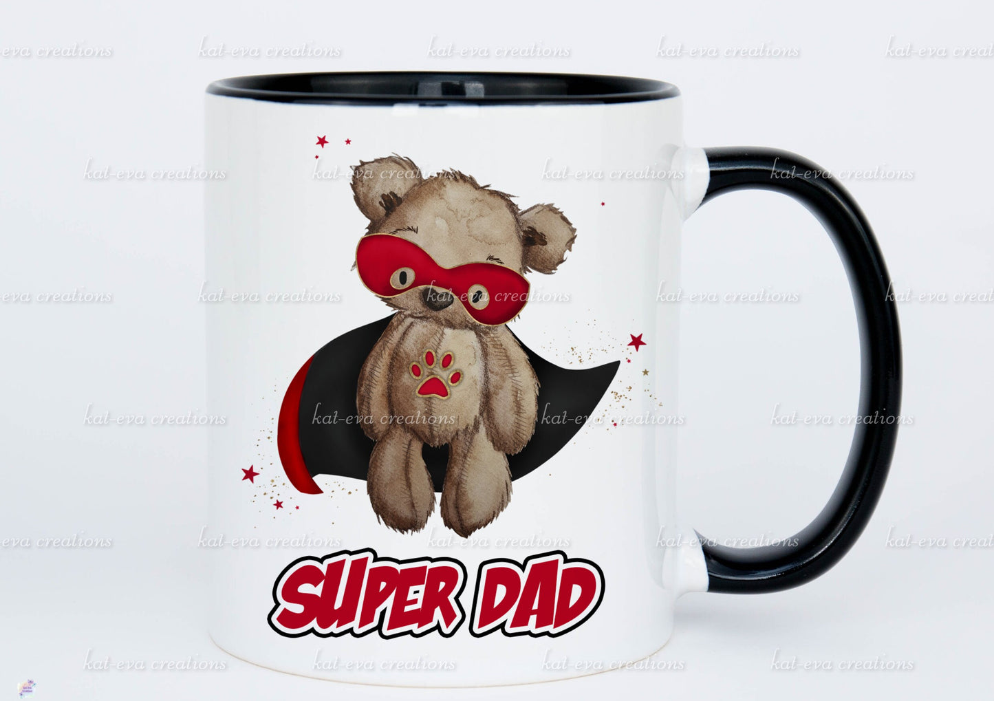 personalised fathers day mug, Super Dad, 11oz mug or mug and coaster set