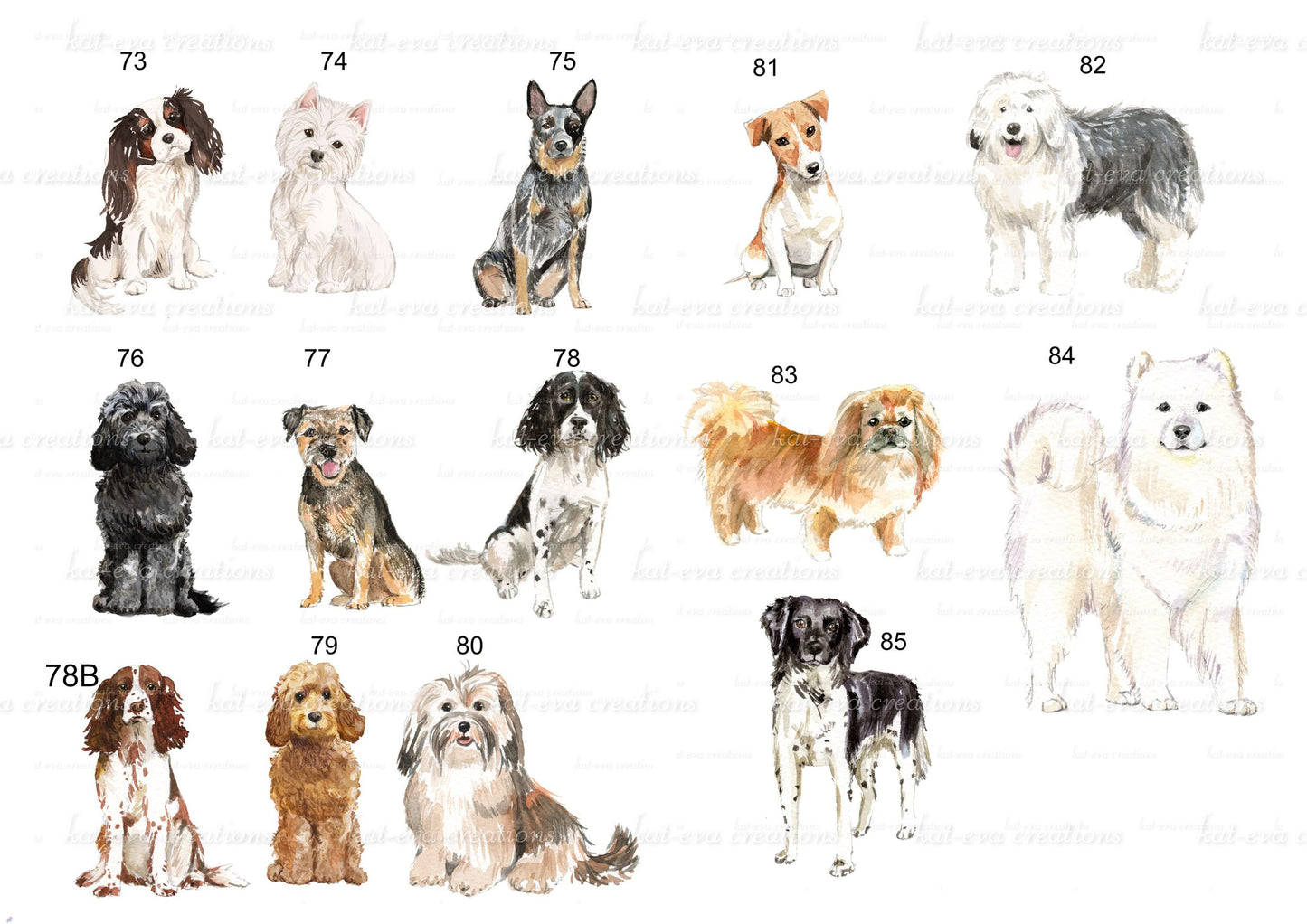 Personalised dog cushion. Lots of breeds available. spaniel, poodle, bulldog, and more