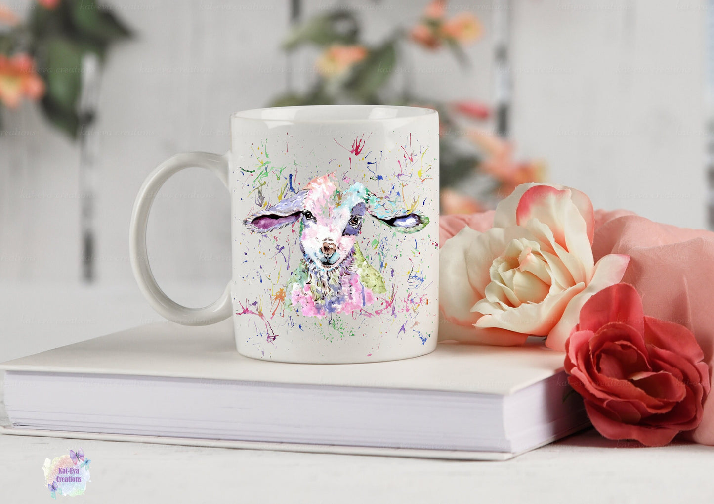 Beautiful ram / sheep / lamb mug. can be personalised.