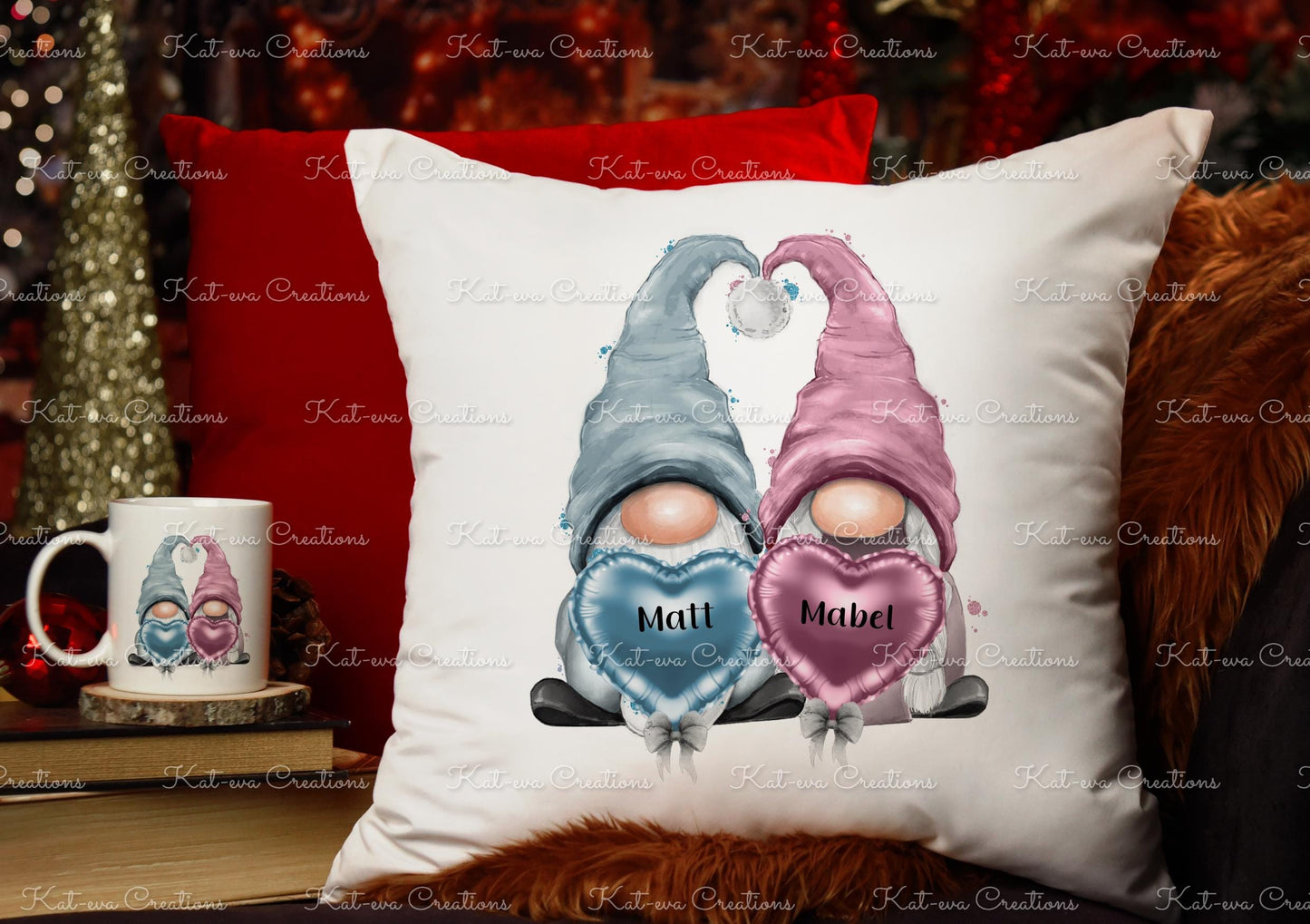 Personalised gnome mug, gonk cup. Ideal for valentines day, engagement or wedding gift christmas or secret santa present. gonk birthday gift