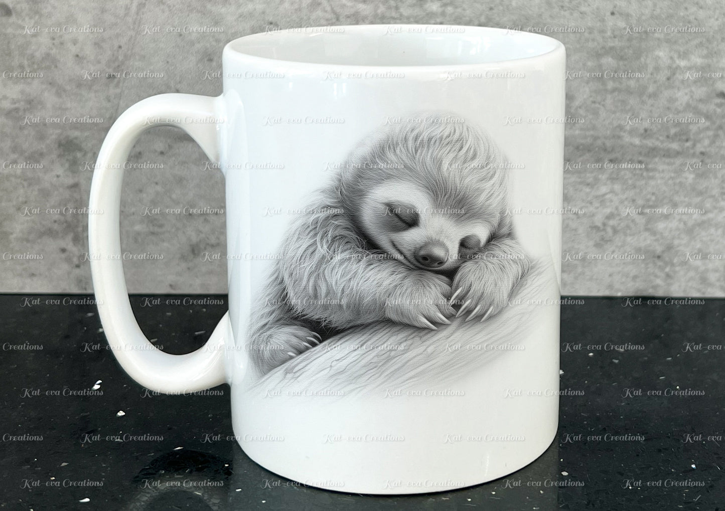 sloth mug. Personalised baby sloth cup. Ideal gift for Christmas. Birthday, secret santa or stocking filler