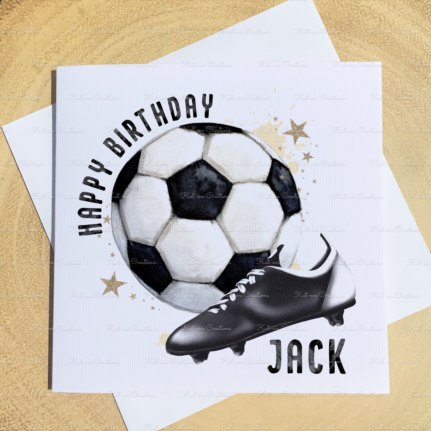 Football card. Personalised football card. Birthday or thank you coach card