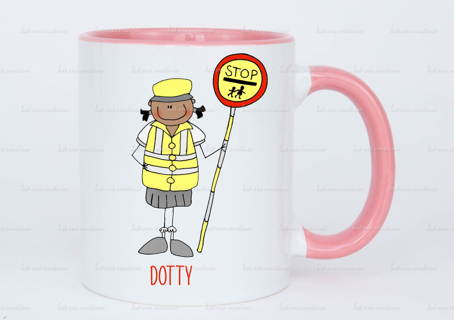 lollipop lady / lollipop man crossing patrol mug or mug and coaster can be personalised