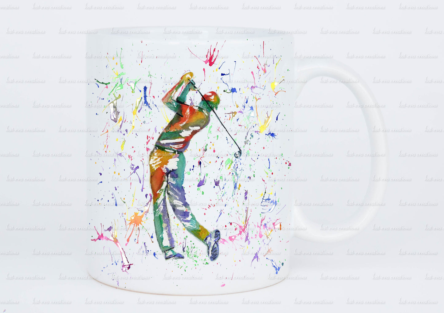 golf mug, personalised mug or mug and coaster set. ideal birthday or father's day gift