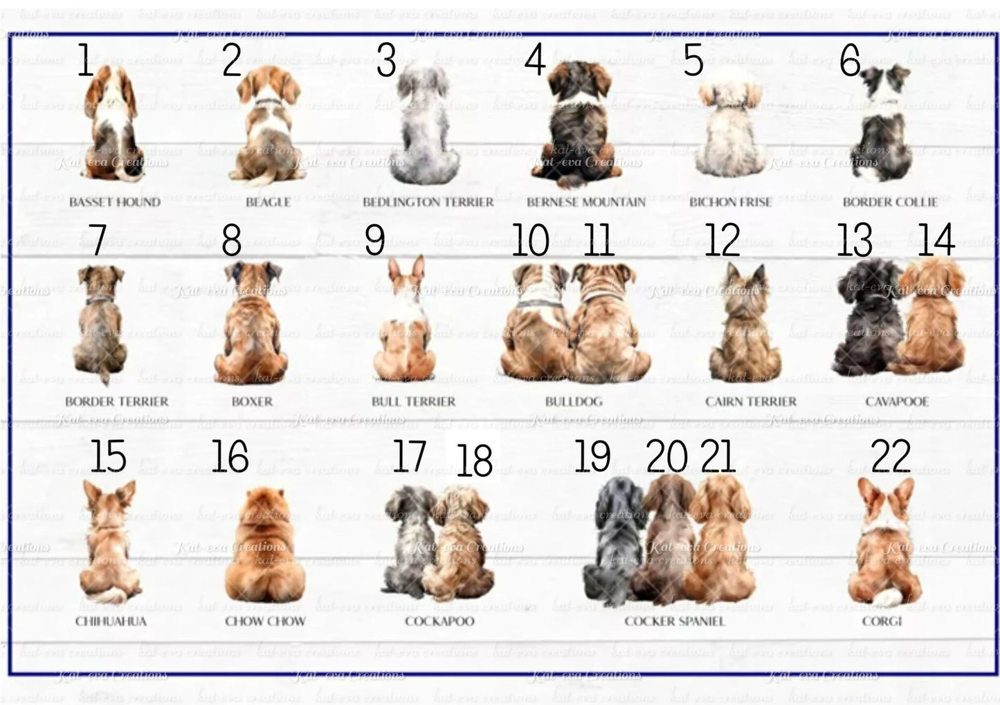 Dog card. personalised dog card. Lots of different people and dogs available
