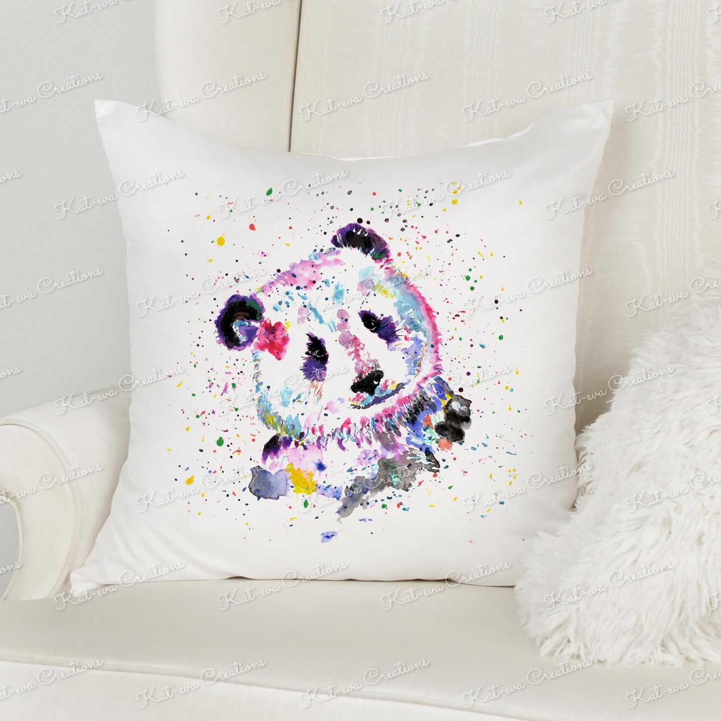 panda cushion. Personalised panda pillow. Ideal birthday gift or Christmas present. secret santa gift. ideal new home decor