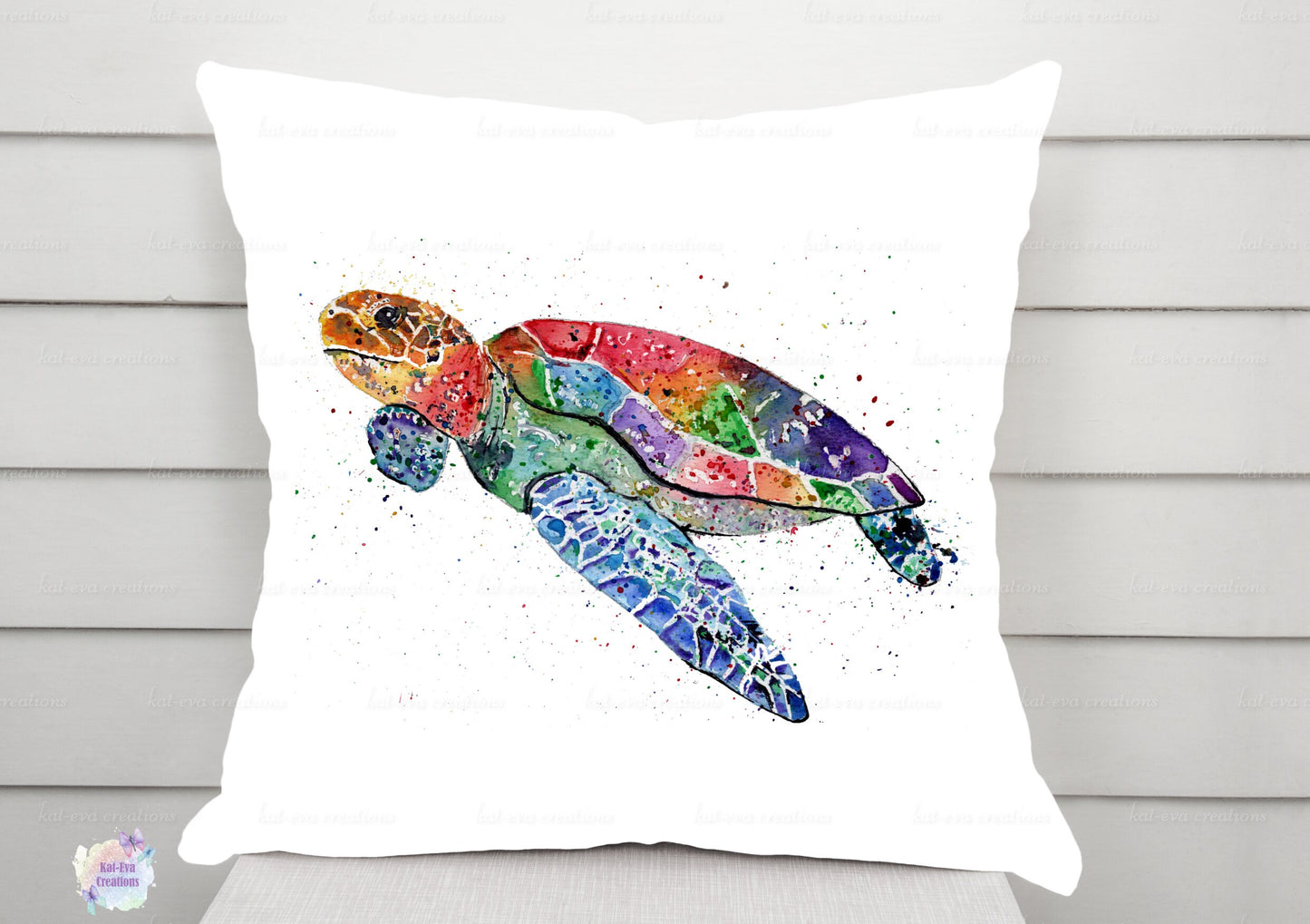 Personalised turtle cushion. ideal pillow for Birthday or Christmas gift or Secret santa present