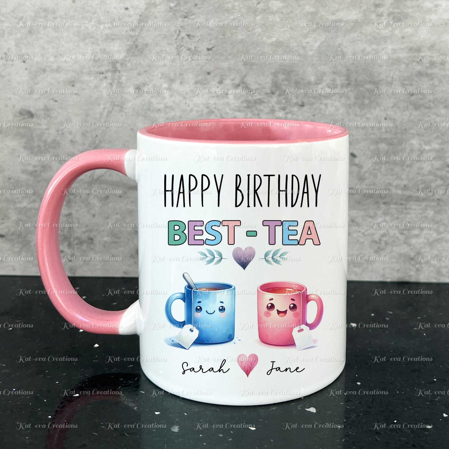 Best tea mug. Personalised bestie cup. Ideal Birthday gift