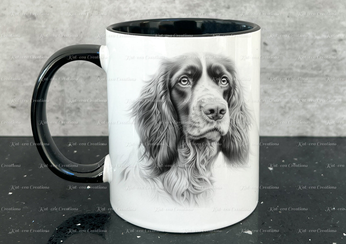 spaniel mug. Gorgeous springer spaniel Cup. Ideal for birthday, valentines gift, mothers fathers day gift. Easter or Christmas present
