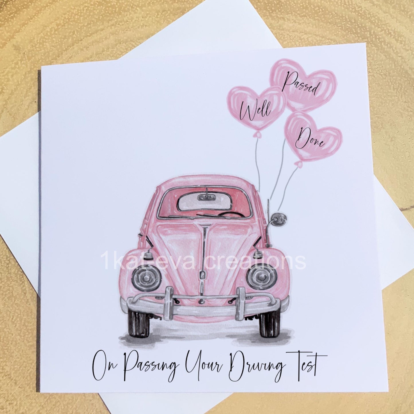driving test card. Well done card. can be personalised