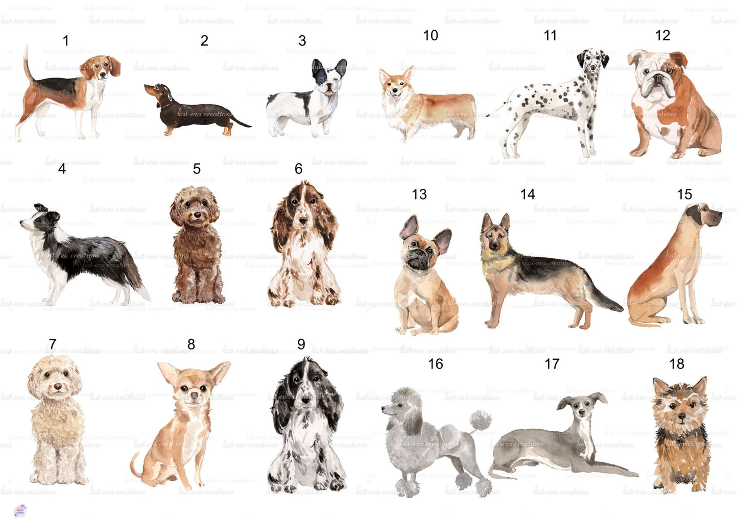 personalised dog mug, lots of dogs available, spaniel, cockerpoo, labrador, poodle, bulldog, collie, yorkie, terrier and more