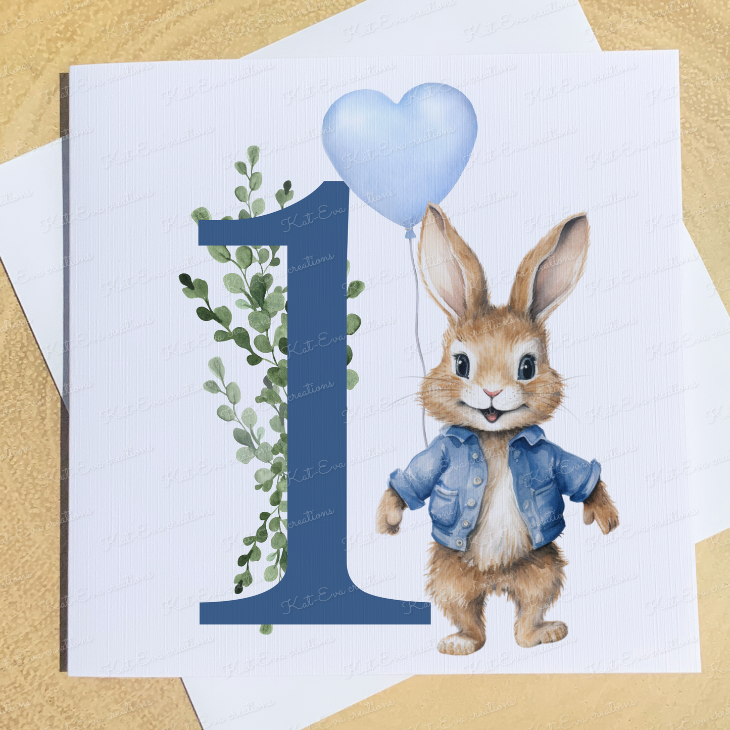 rabbit birthday card
