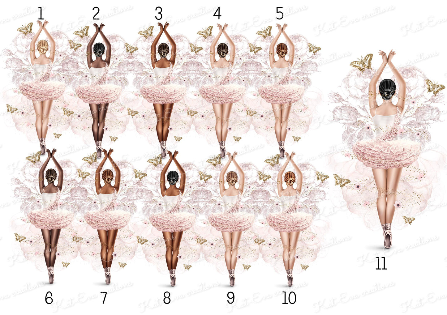 Personalised ballet, ballerina card. Good luck, well done, congratulations or birthday card. Choice of wording and ballerina