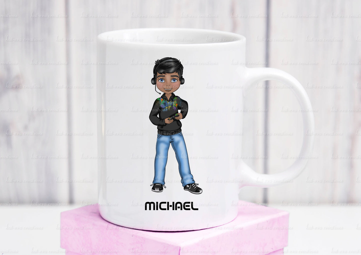 gamer mug. personalised gamer boy mug, gaming mug ideal birthday, christmas or secret santa gift. christmas eve box stocking filler