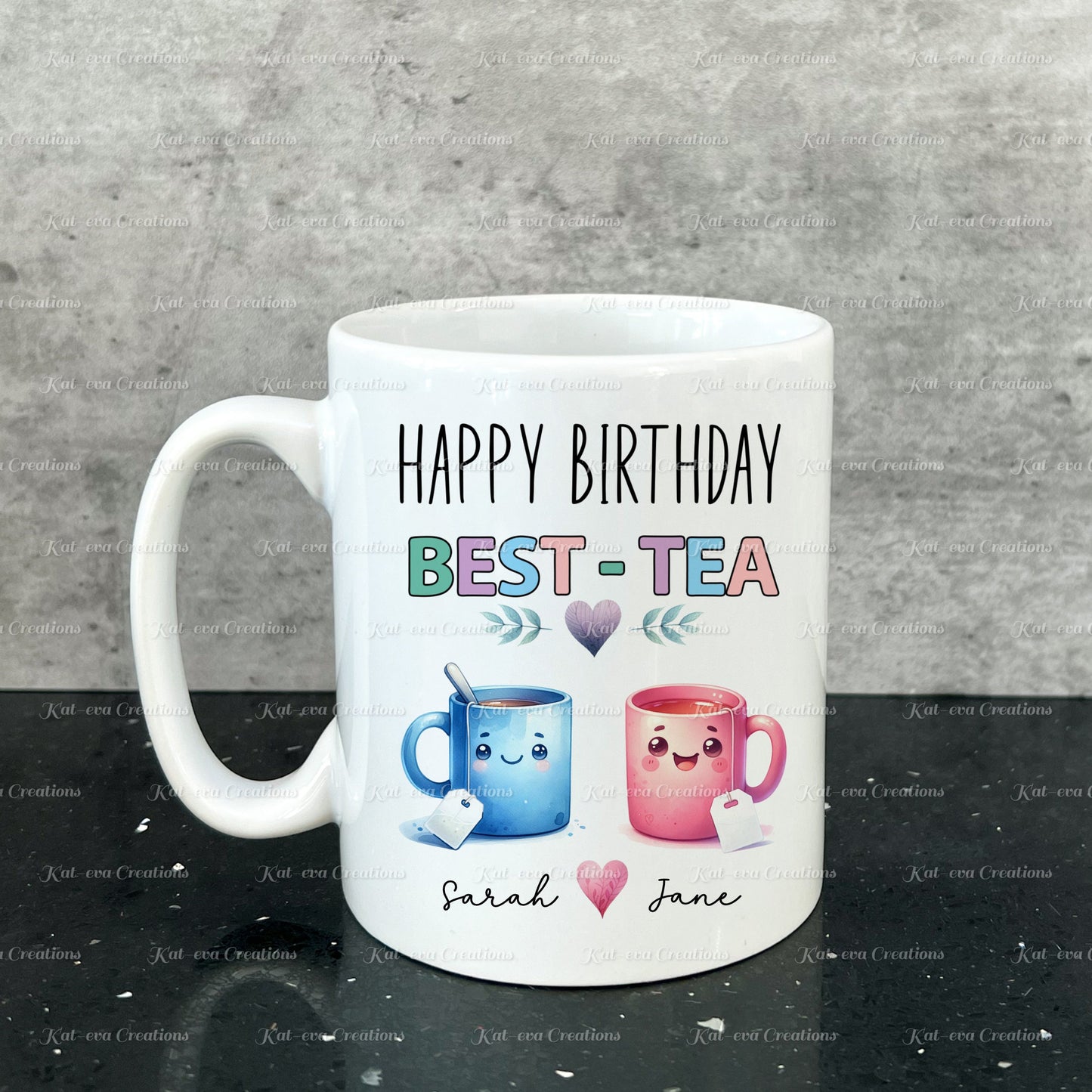 Best tea mug. Personalised bestie cup. Ideal Birthday gift