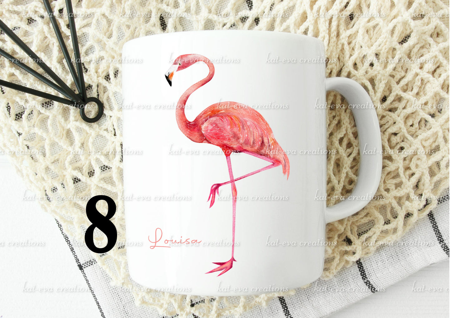 watercolour exotic bird mug, can be personalised, macaw, flamingo, hummingbird, parrot, toucan, cockatoo, ibis