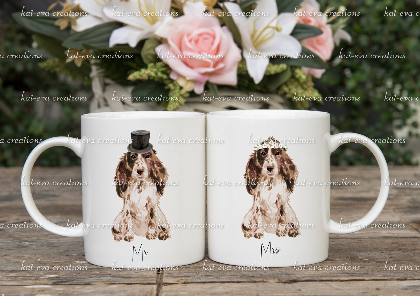 mr and mrs dog mugs available individually or as a set ideal wedding, anniversary present. can be made as mr and mr or mrs and mrs as well.