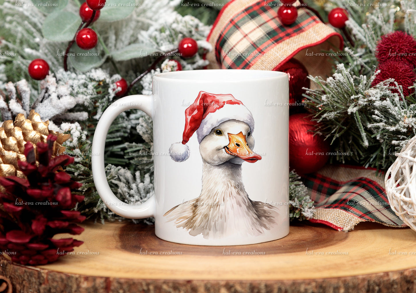 goose Mug, personalised Christmas goose / duck mug. Ideal Christmas gift. stocking filler or secret Santa present