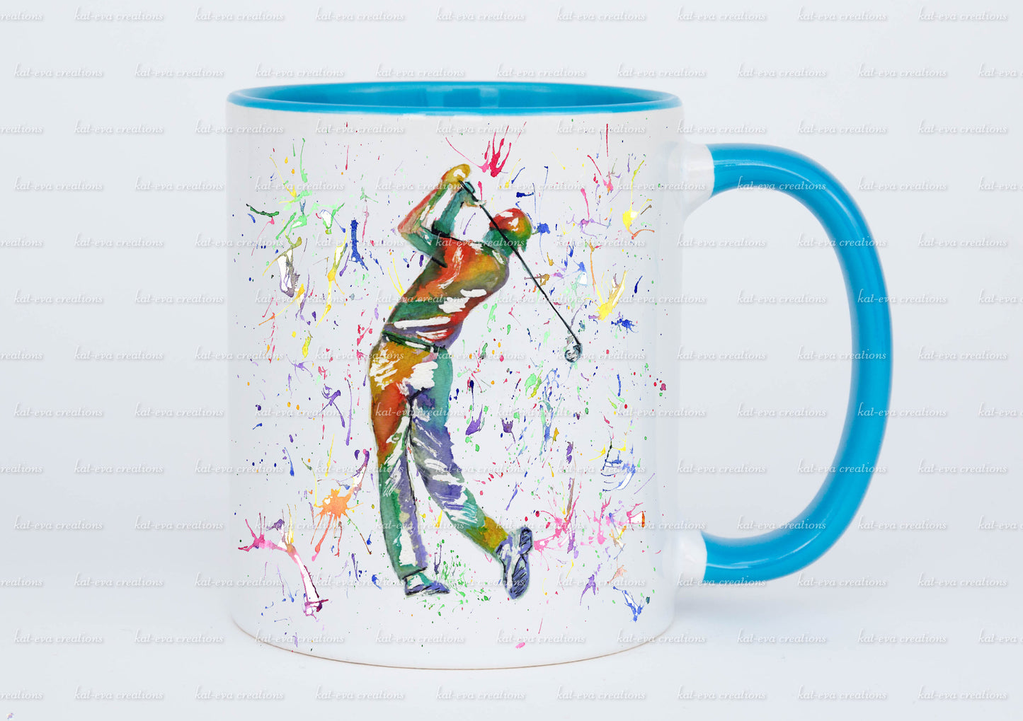 golf mug, personalised mug or mug and coaster set. ideal birthday or father's day gift