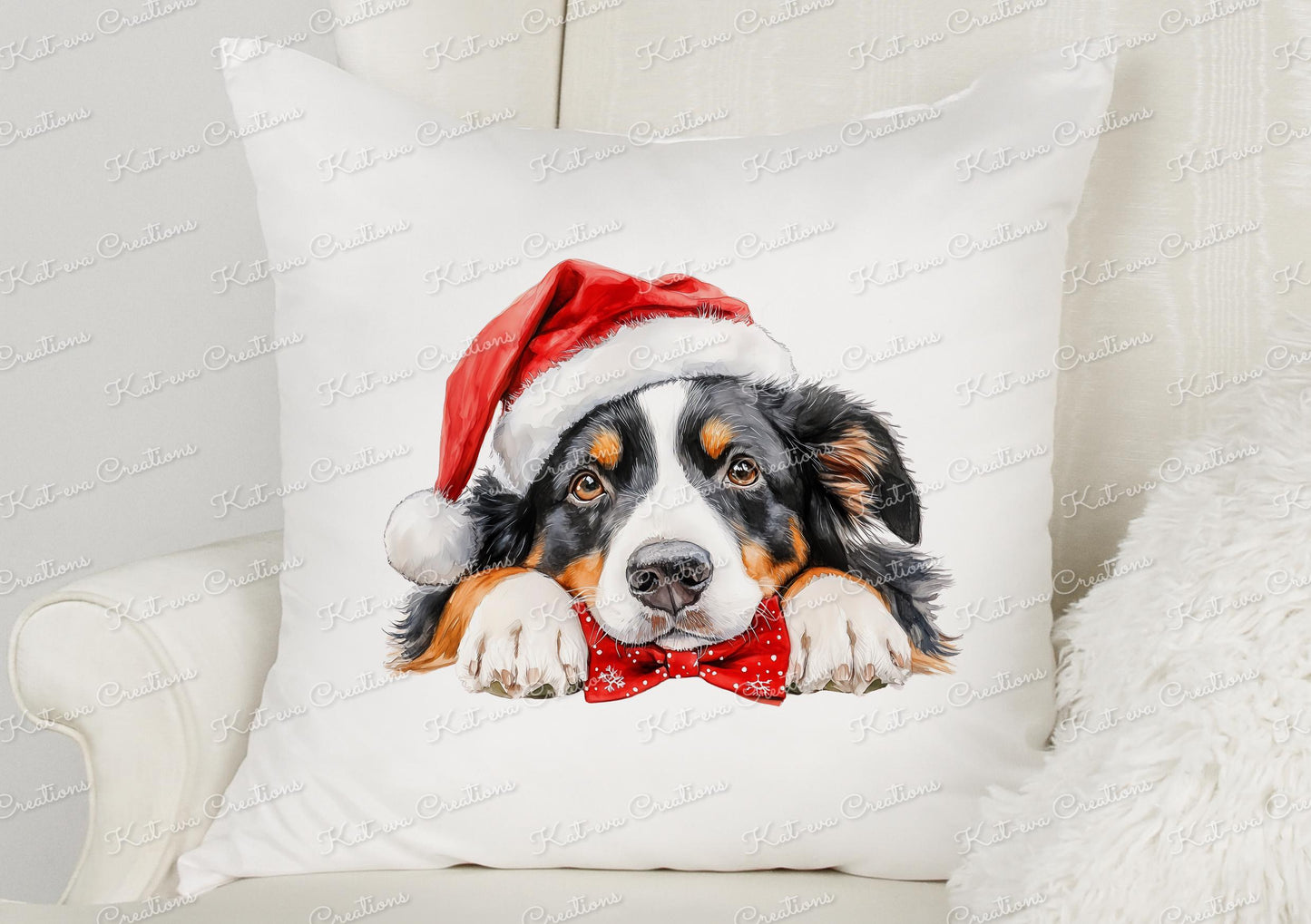 Dog cushion. personalised christmas dog pillow. different dogs available. Christmas or secret santa gift. stocking filler, xmas eve box